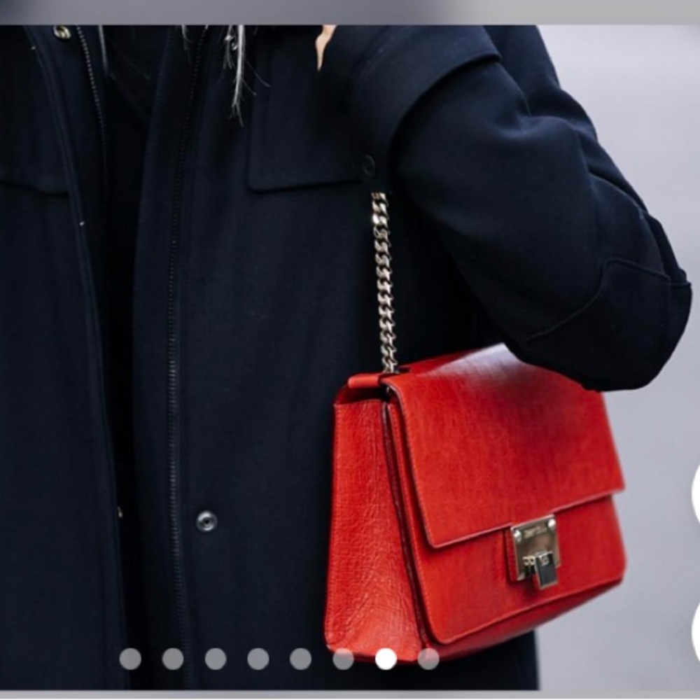 JIMMY CHOO REBEL RED LEATHER SHOULDER/CROSSBODY BAG - Picture 5 of 15